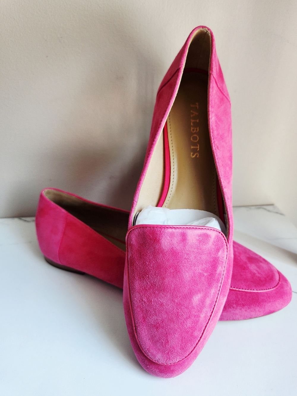 Talbots Hot Pink Suede Loafers